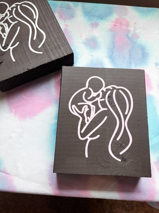 Cuddled Standing Sign