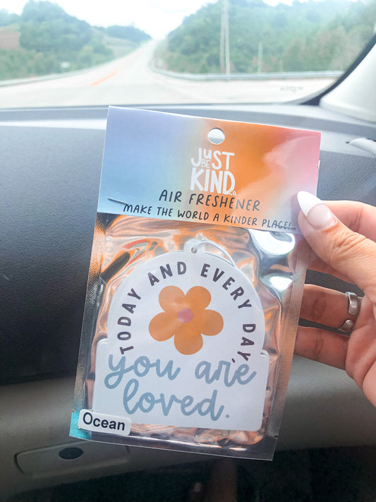 You Are Loved Car Air Freshener - Ocean Scented