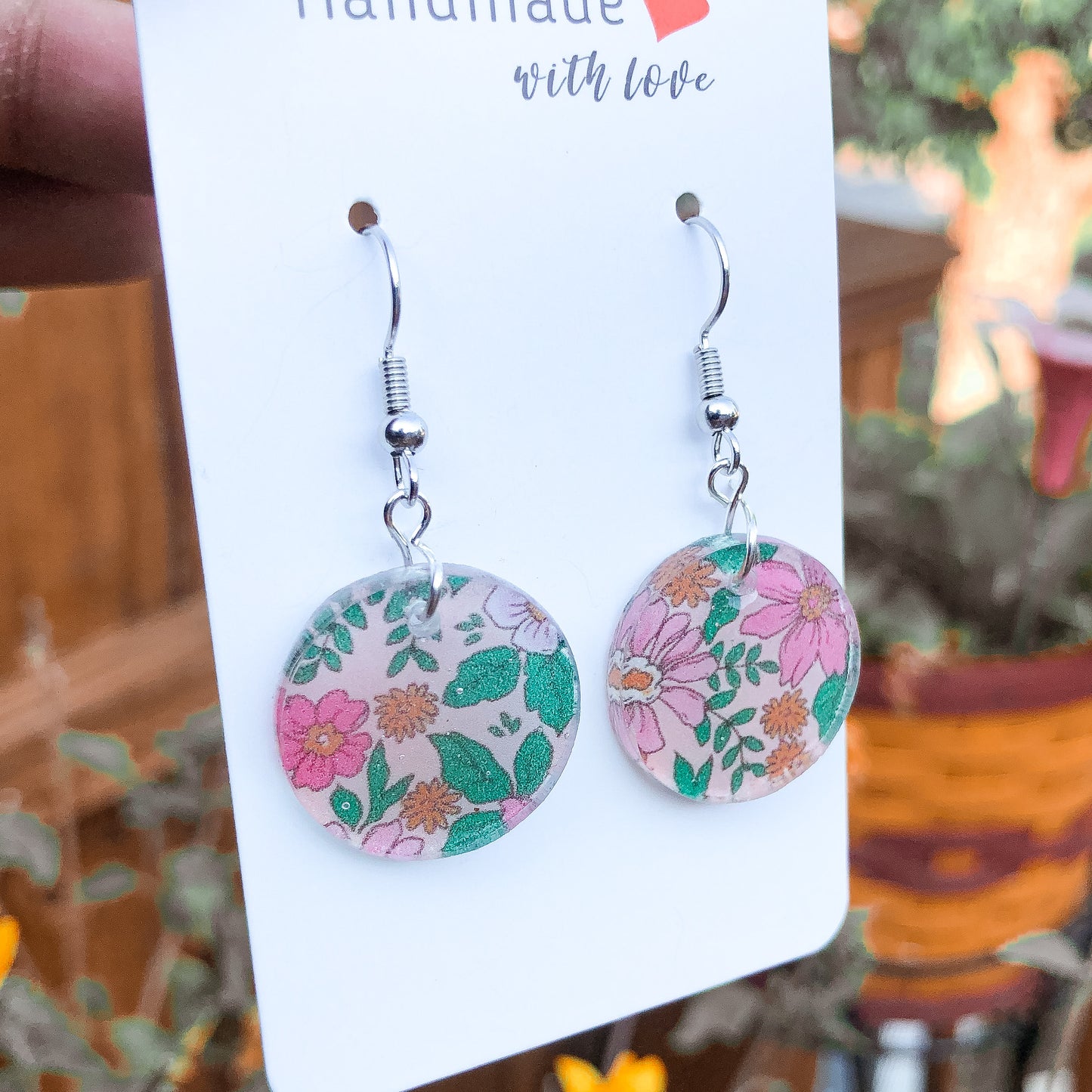 Floral Fling Circle Dangle Earrings