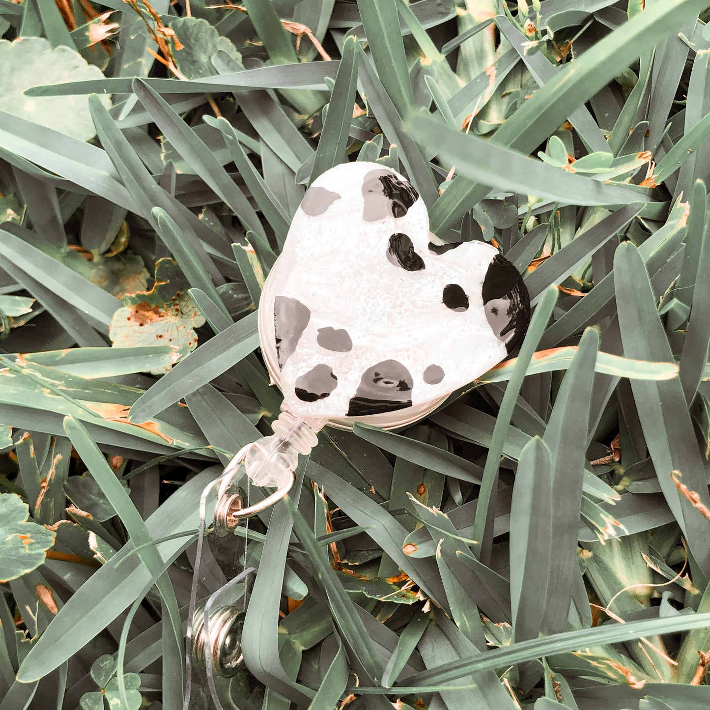 Cow Print Badge Reel