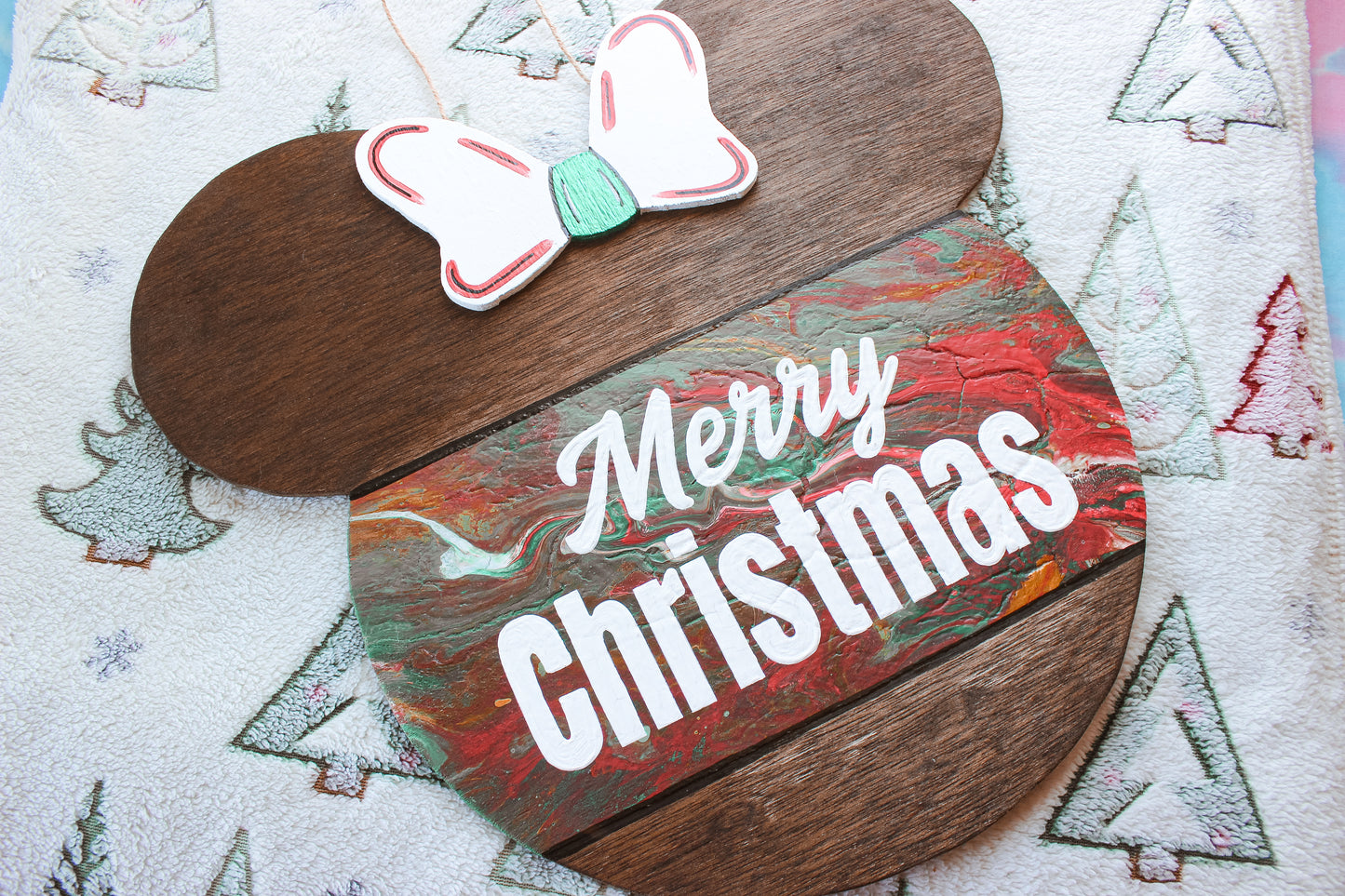 Minnie Merry Christmas Door Hanger/Yard Stake