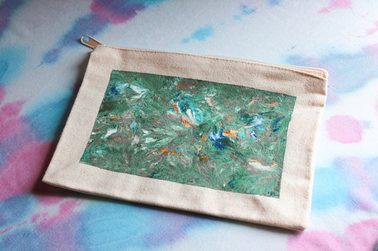 Marble Swirl Painted Pouch