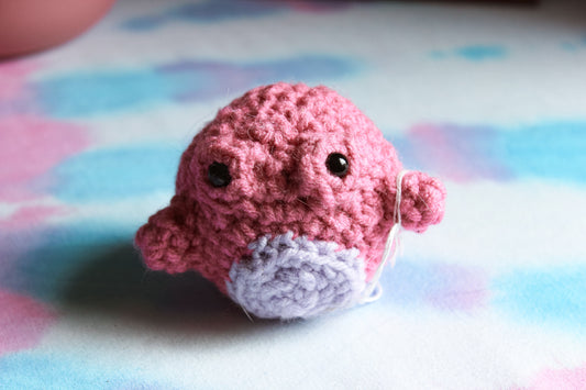 Pink Frog Crochet Plush