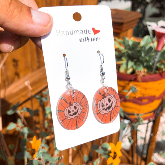 Orange Pumpkin Dangles see