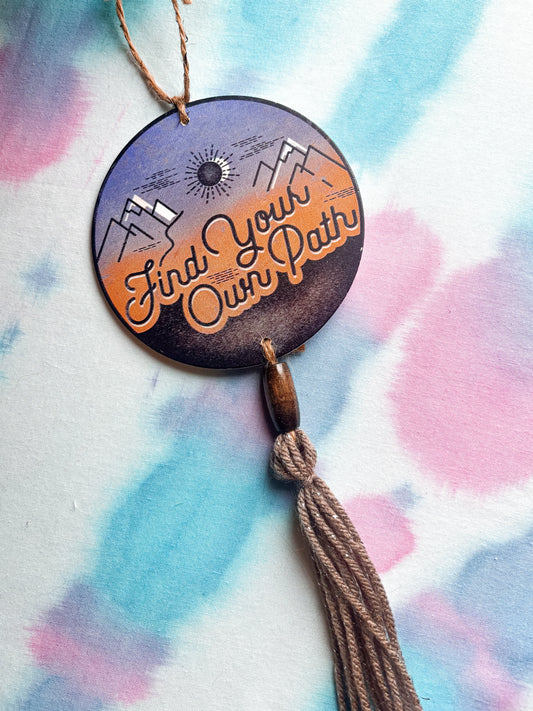 Find Your Own Path Car Charm
