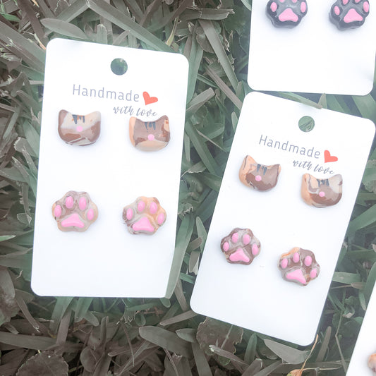 Creamy Kitty Studs