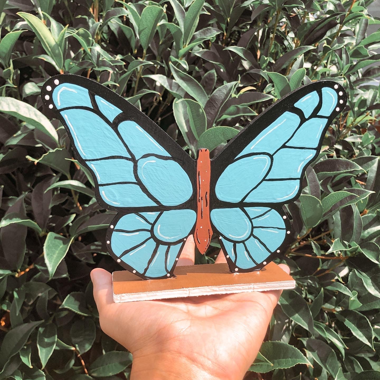 Blue Butterfly Standing SIgn