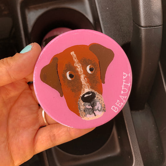 Personalized Pet Car Coasters | Car Coasters