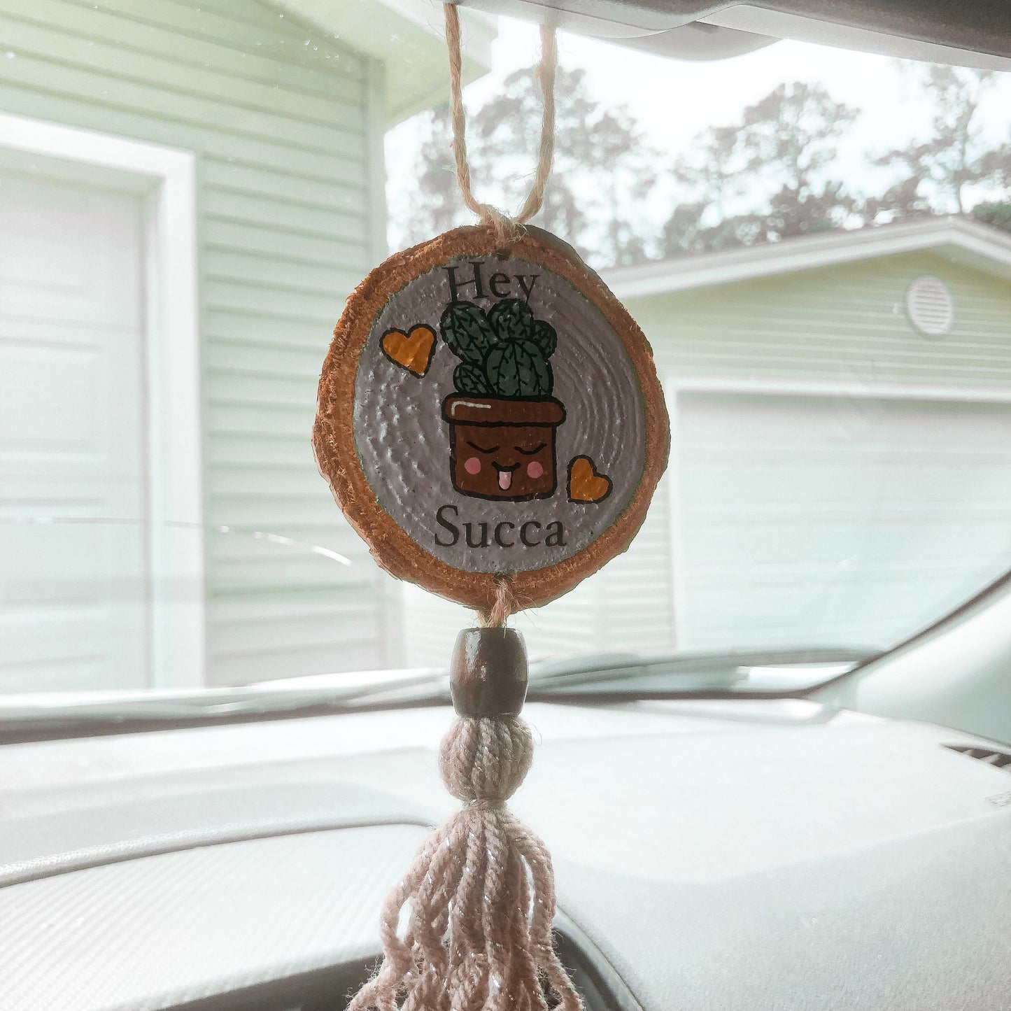 Hey Succa Car Charm | Rear View Mirror Car Charm