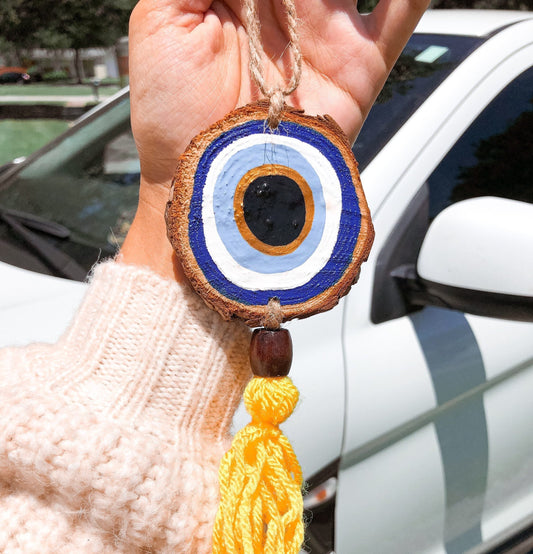 Evil Eye Car Charm | Rear View Mirror Charm