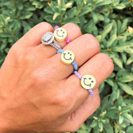 Smiley Bead Rings