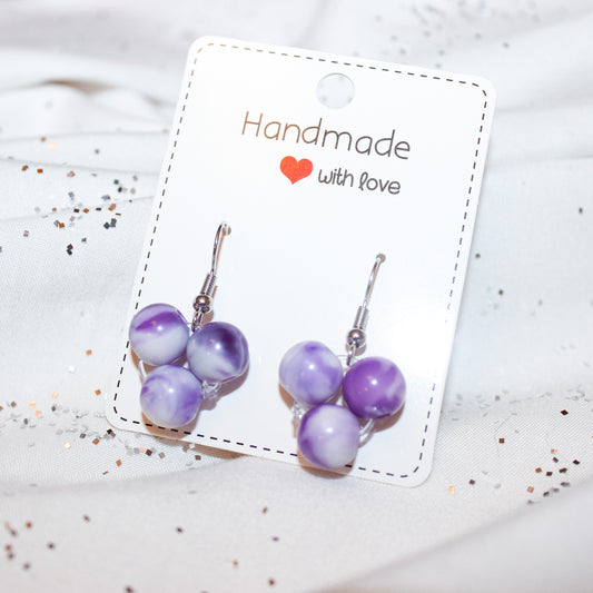 Purple Marble Dangles