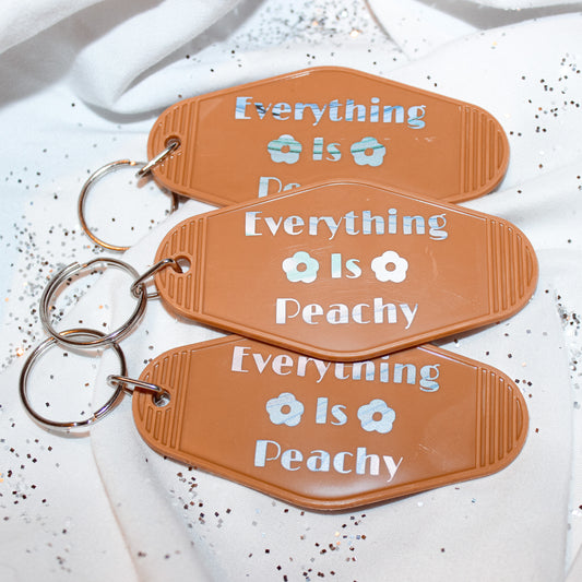 Everything is Peachy Motel Keychain