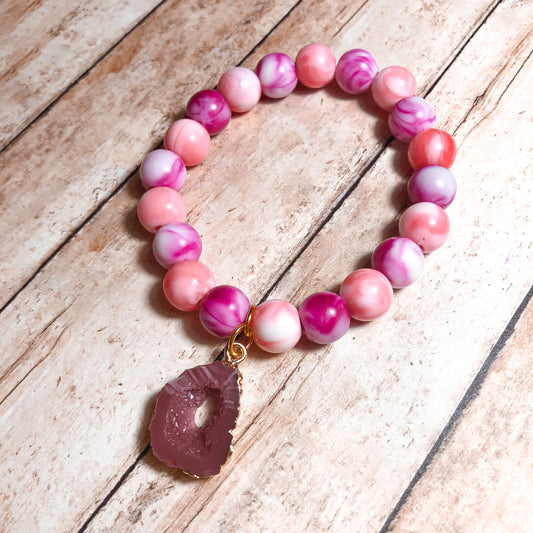 Pink Marbled Bracelet 2