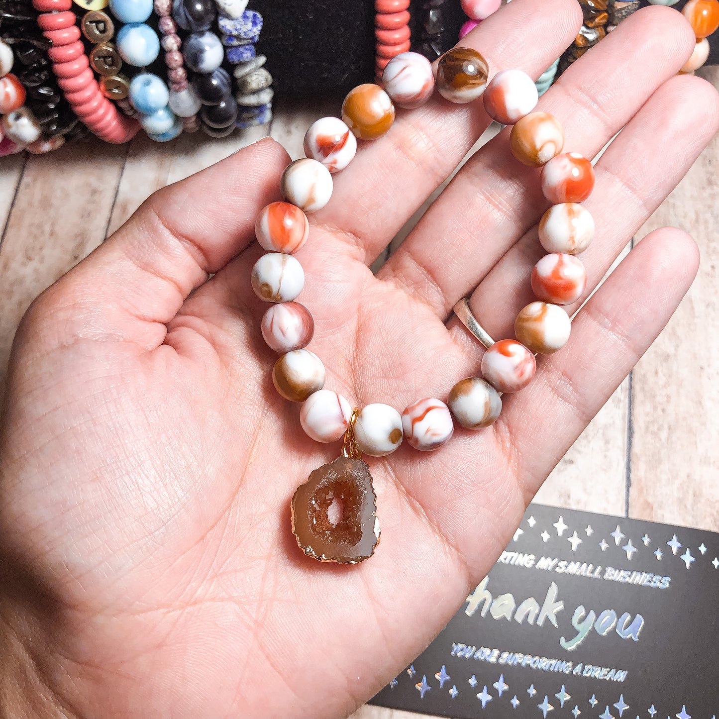 Brown Marbled Bracelet