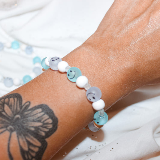 Blue Smiley Bracelet