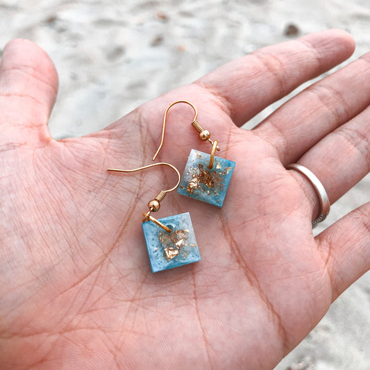 Squared Blue Daze Dangles