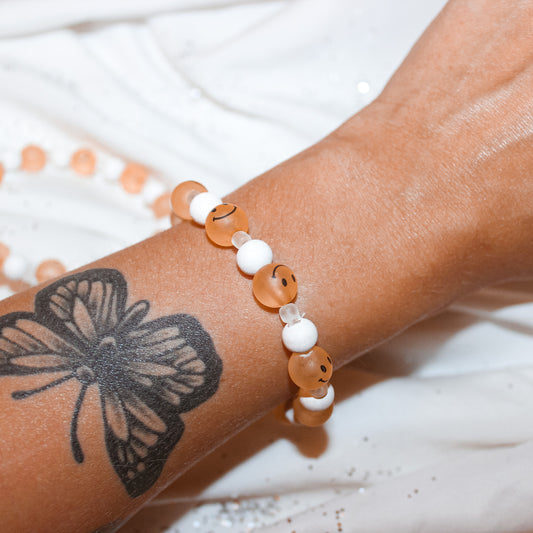 Orange Smiley Bracelet